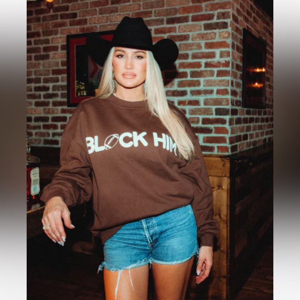 Block Him Brown Sweatshirt